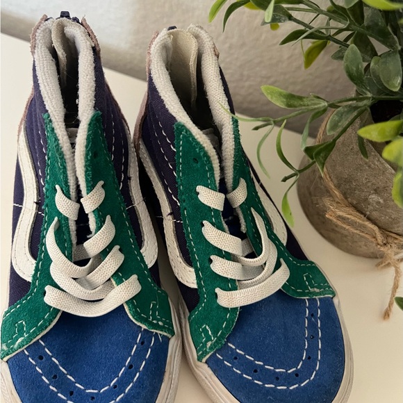 7.5 Vans Sk8 Hi  Toddler Suede Color Block Colors High Top Shoes Retro Children - Picture 9 of 10